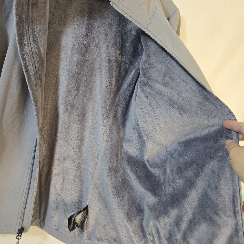 The North Face WINDWALL Full Zip Gray Jacket Lined‎ Sz Small Excellent Condition - Picture 8 of 13